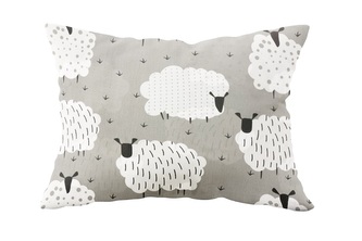 Povlak na polštář Ovečky 70x90 cm světle šedá - zvýhodněný produkt
