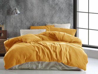 Prodloužené mušelínové povlečení 140x220, 70x90cm žluté