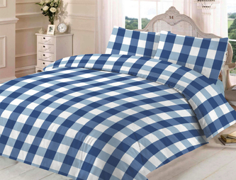 Bavlněné povlečení Modré kostky 140x200, 70x90 cm Bavlněné povlečení Modré kostky 140x200, 70x90 cm