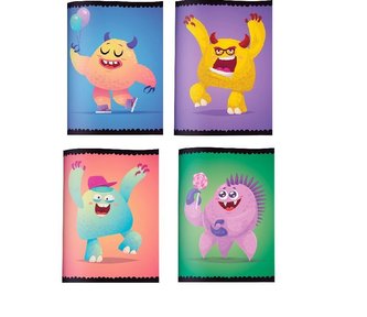 Zeszyt A5/32K kratka Monsters (10szt) STRIGO