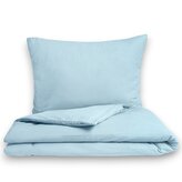 Prodloužené ložní flanelové povlečení 140x220, 70x90cm světle modré