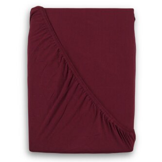 Jersey prostěradlo s lycrou 140x200cm vínové