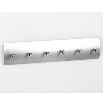 ZELLER Věšák na klíče, 6 háčků, hliník