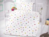Bavlněné povlečení do dětské postýlky Kuličky na bílém