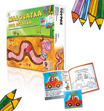 TOPA Kreativní set - Malovátka pro děťátka - 9 kostek a omalovánky