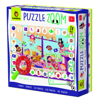 LUDATTICA Piráti 24 dílů puzzle s lupou