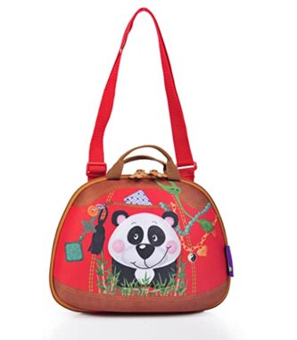 OKIEDOG Taška na svačinu přes rameno Panda - červená