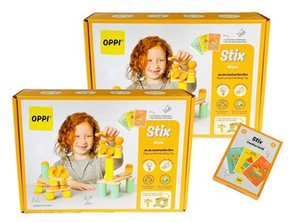 OPPI Stix balanční stavebnice 120 dílů, kreativní karty