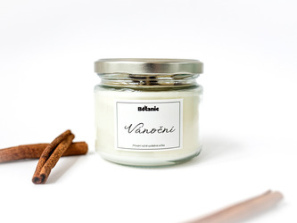 Vánoční svíčka - Zdobená aromatizovaná, 1ks