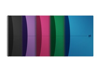 Oxford - Blok spirálový Oxford Urban A4/50 listů, čtverečkovaný, mix