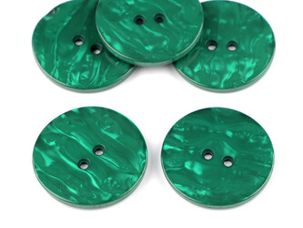 Knoflík perleťový velikost 60" - 20 ks - 32 zelená perleť