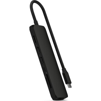 Satechi 7v1 USB-C Slim víceportový adaptér s Ethernetem černý