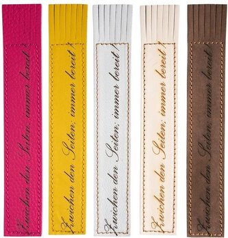 Kožená záložka se střapci Zwischen den Seiten immer bereit!