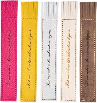 Kožená záložka se střapci Put me between the pages