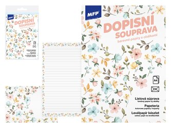 dopisní papír barevný LUX 5+10 (Květy) 5550370