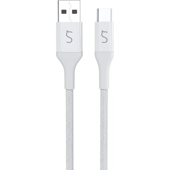 iWant opletený kabel USB-C na USB-A 0,3 m bílý