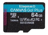 Kingston paměťová karta 64GB microSDXC Canvas Go Plus Gen4 C10 UHS-I U3