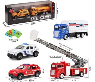 Auto metalowe z kartami 2szt MIX