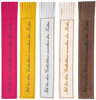 Kožená záložka se střapci Ich bin dein Gedachtnis zwischen