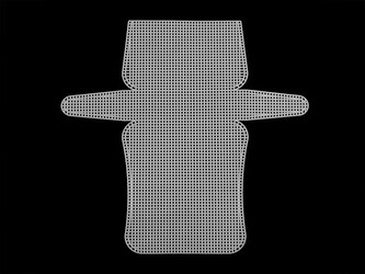 Plastová kanava / mřížka na kabelku / peněženku - 1 ks - 1 bílá