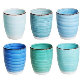 HIT Hrnky na kávu cappuccino sada 6 ks 350 ml AZURE HT-24327066