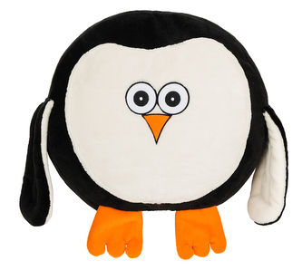 Tvarovaný polštářek - Černá,Bílá,Oranžová - 38x36 cm