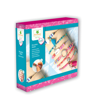 Výroba šperků - náramky z korálků Heishi - modrá a růžová