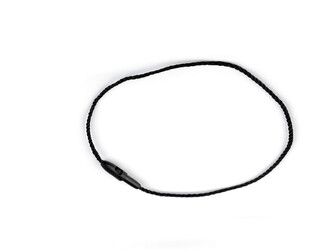 Šňůrka na visačku PES s pojistkou - 100 ks - 3 černá