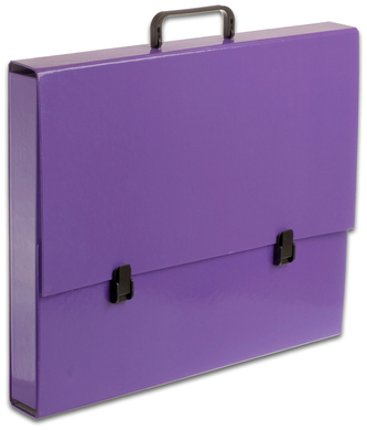 Teczka szkolna  z rączką A3 wąska 2 cm.fioletowa pastelowa,Tadeo