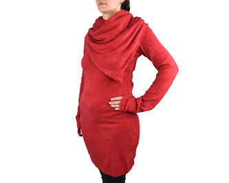 Šaty IRA s límcem, červená Šaty IRA s límcem, červená