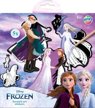 Vyškrabávací obrázky Ledové království - samolepky 5 ks