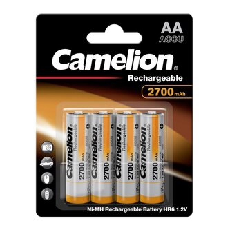 Nikl-metal hydridový akumulátor 1,2V, 2700 mAh, AA, blistr 4ks