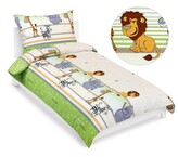 Povlečení krepové - Zelená,Béžová,Bílá - 140x200, 70x90 cm