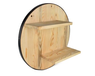 Dřevěné nástěnné police s kovovým rámem Theo 54 cm Dřevěné nástěnné police s kovovým rámem Theo 54 cm
