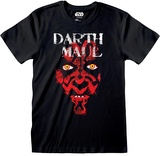 Pánské tričko Star Wars|Hvězdné války: Darth Maul Face (2XL) černá bavlna