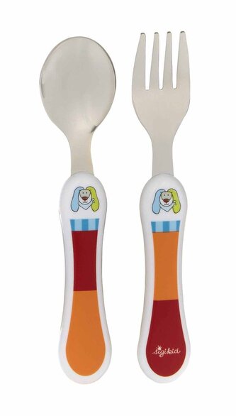 Dětské nádobí baby příbor-kov RINGEL DINGEL zajíc (vidlička a lžíce) 14 cm sigikid