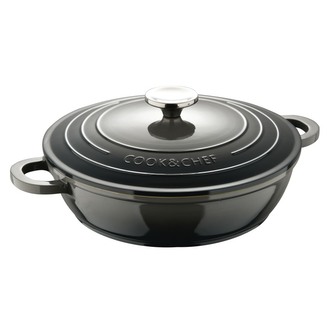 BERGNER Kastrol litinový s poklicí EXCALIBUR 24 cm šedá BG-36103-GY BERGNER Kastrol litinový s poklicí EXCALIBUR 24 cm šedá BG-36103-GY