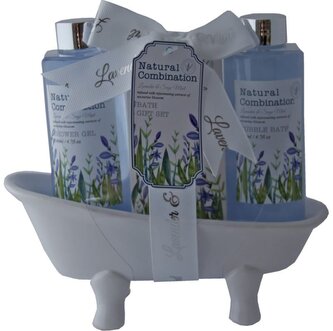 SET koupelový LAVENDER v keramické vaně SALSA