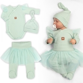 Rostoucí souprava 3D Lux, Sweet Angel - mátová; 56/62 (0-3m)