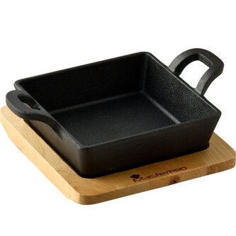 MASTERPRO Pekáč litinový s podstavcem COOK & SHARE 12,6x18,5x3,6 cm černá BGMP-3805-4