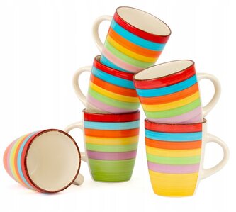 HIT Hrnky na kávu i čaj sada 6 ks 350 ml IBIZA HT-24326544