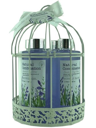 SET koupelový LAVENDER v kovové klícce SALSA