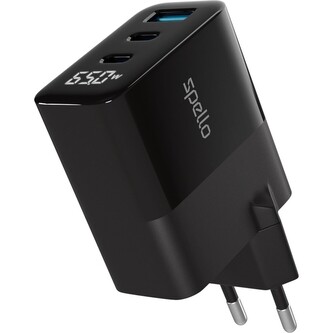 Spello ForceBoost Display GaN 65W nabíjecí adaptér černý