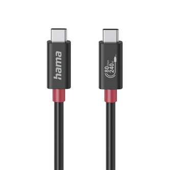 Hama USB-C kabel USB4, 1 m, 80 Gb/s, 240 W Hama USB-C kabel USB4, 1 m, 80 Gb/s, 240 W