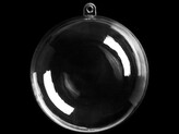 Plastová koule Ø12 cm dvoudílná - 6 ks - transparent