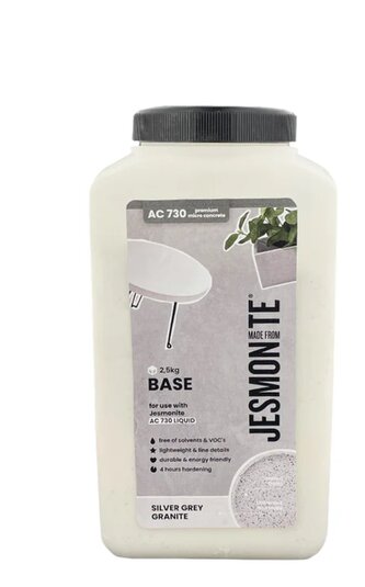 Jesmonite AC730 base - Silver Grey Granite 2,5kg