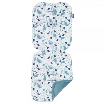 Vložka do kočárku prošívaný Velvet PREMIUM Lesní svět, zelená