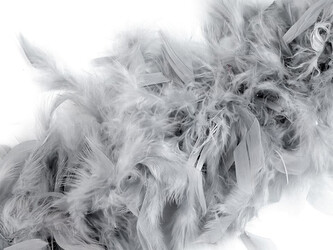 Bohaté boa - krůtí peří 60 g délka 1,8 m - 1 ks - 23 šedá holubí