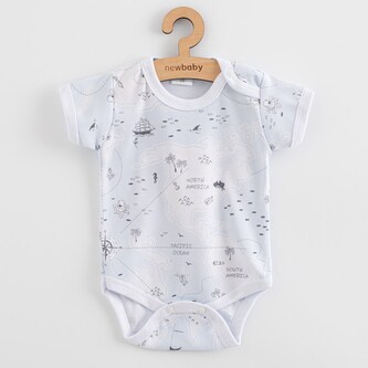 Kojenecké body s krátkým rukávem New Baby For Babies ocean - velikost 80 (9-12m)