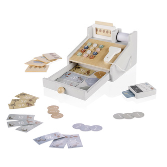 Dřevěná pokladna set